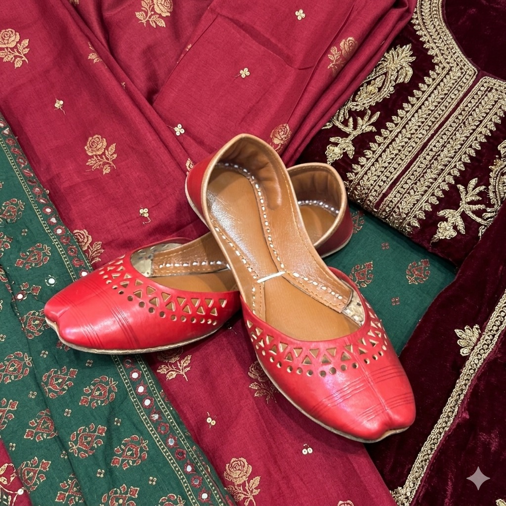 classic cutwork khussa